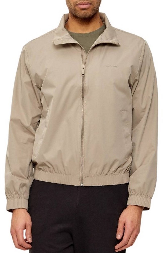 CALVIN KLEIN LS NYLON STAND COLLAR WINDBREAKER ΜΠΟΥΦΑΝ ΑΝΔΡΙΚΟ KHAKI