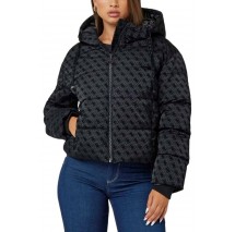 GUESS DAISY PUFFER LOGO FL ΜΠΟΥΦΑΝ ΓΥΝΑΙΚΕΙΟ BLACK