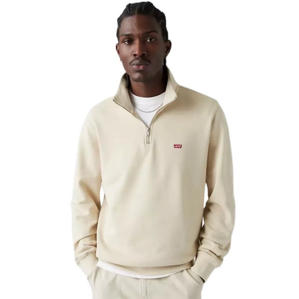 LEVIS ORIGINAL HM 1/4 ZIP ΜΠΛΟΥΖΑ ΦΟΥΤΕΡ ΑΝΔΡΙΚΗ ECRU
