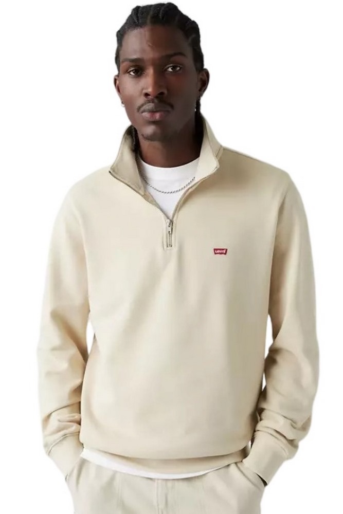 LEVIS ORIGINAL HM 1/4 ZIP ΜΠΛΟΥΖΑ ΦΟΥΤΕΡ ΑΝΔΡΙΚΗ ECRU