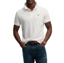 SUPERDRY D1 CLASSIC PIQUE POLO T-SHIRT ΜΠΛΟΥΖΑ ΑΝΔΡΙΚΗ WHITE