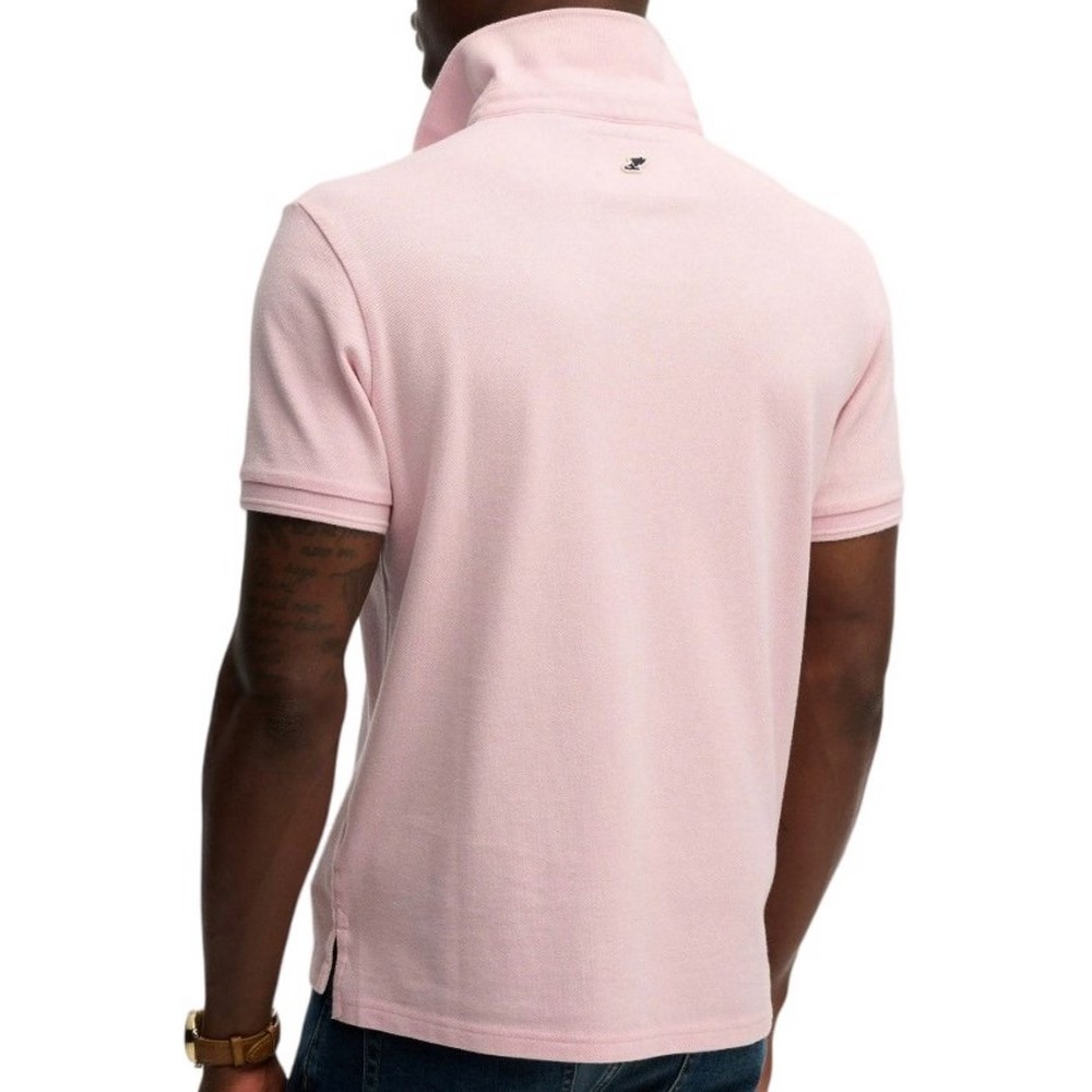 SUPERDRY D1 CLASSIC PIQUE POLO T-SHIRT ΜΠΛΟΥΖΑ ΑΝΔΡΙΚΗ PINK