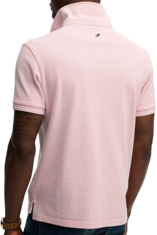 SUPERDRY D1 CLASSIC PIQUE POLO T-SHIRT ΜΠΛΟΥΖΑ ΑΝΔΡΙΚΗ PINK