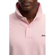 SUPERDRY D1 CLASSIC PIQUE POLO T-SHIRT ΜΠΛΟΥΖΑ ΑΝΔΡΙΚΗ PINK