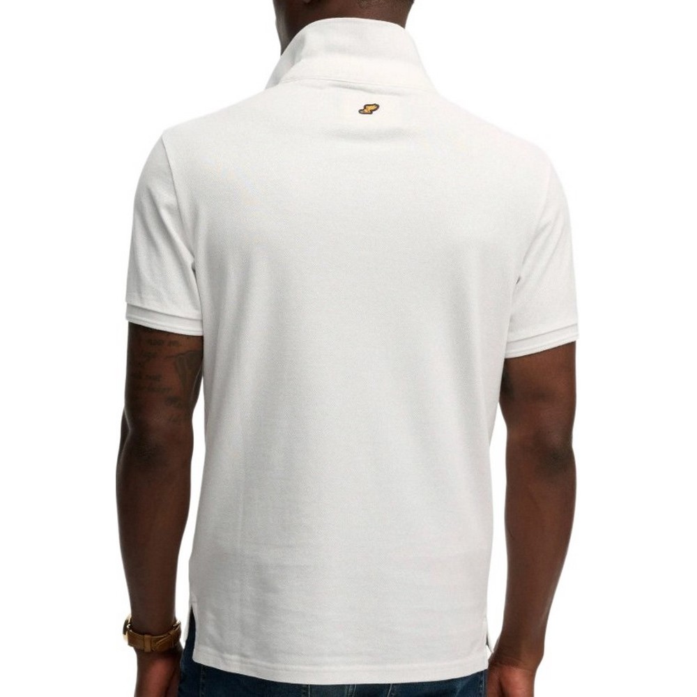 SUPERDRY D1 CLASSIC PIQUE POLO T-SHIRT ΜΠΛΟΥΖΑ ΑΝΔΡΙΚΗ WHITE