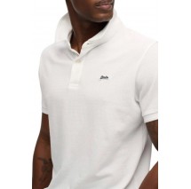 SUPERDRY D1 CLASSIC PIQUE POLO T-SHIRT ΜΠΛΟΥΖΑ ΑΝΔΡΙΚΗ WHITE