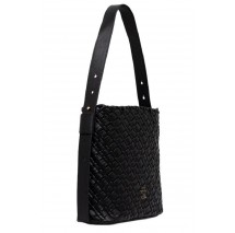 TOMMY HILFIGER BRAIDED SHOULDER BAG ΤΣΑΝΤΑ ΓΥΝΑΙΚΕΙΑ BLACK