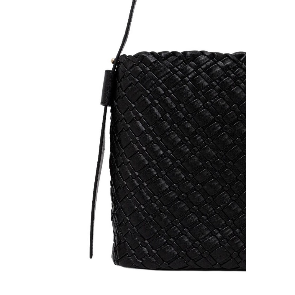 TOMMY HILFIGER BRAIDED SHOULDER BAG ΤΣΑΝΤΑ ΓΥΝΑΙΚΕΙΑ BLACK