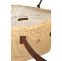 TOMMY HILFIGER POPETTE TOTE RAFFIA ΤΣΑΝΤΑ ΓΥΝΑΙΚΕΙΑ NATURAL