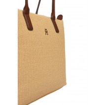 TOMMY HILFIGER POPETTE TOTE RAFFIA ΤΣΑΝΤΑ ΓΥΝΑΙΚΕΙΑ NATURAL