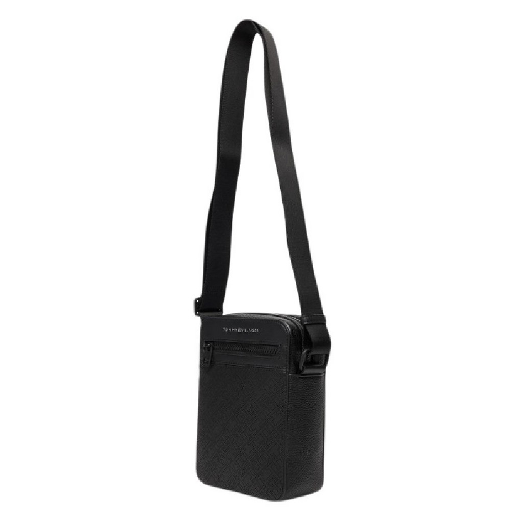TOMMY HILFIGER MONOGRAM MINI REPORTER ΤΣΑΝΤΑ ΑΝΔΡΙΚΗ BLACK