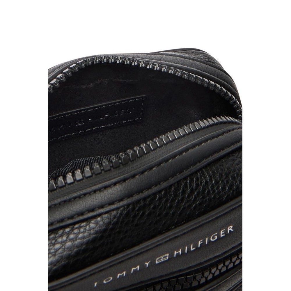 TOMMY HILFIGER MONOGRAM MINI REPORTER ΤΣΑΝΤΑ ΑΝΔΡΙΚΗ BLACK