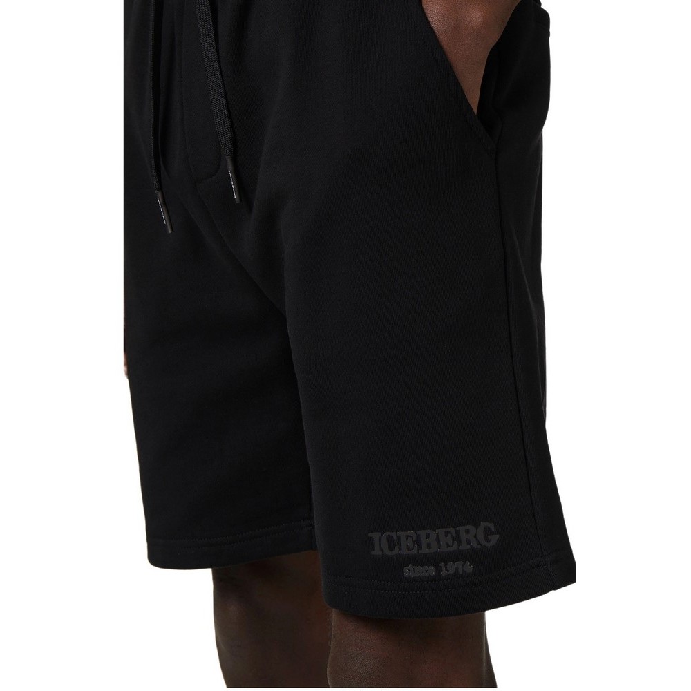 ICEBERG JERSEY ΒΕΡΜΟΥΔΑ ΑΝΔΡΙΚΗ BLACK ICEBERG JERSEY ΒΕΡΜΟΥΔΑ ΑΝΔΡΙΚΗ BLACK