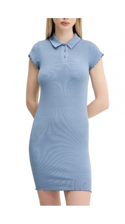 TOMMY JEANS GMD RIB POLO SS DRESS ΦΟΡΕΜΑ ΓΥΝΑΙΚΕΙΟ BLUE