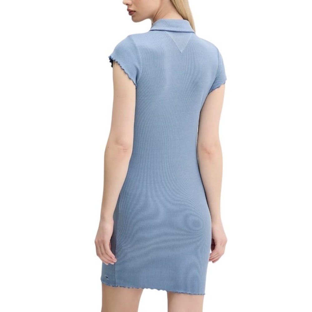 TOMMY JEANS GMD RIB POLO SS DRESS ΦΟΡΕΜΑ ΓΥΝΑΙΚΕΙΟ BLUE