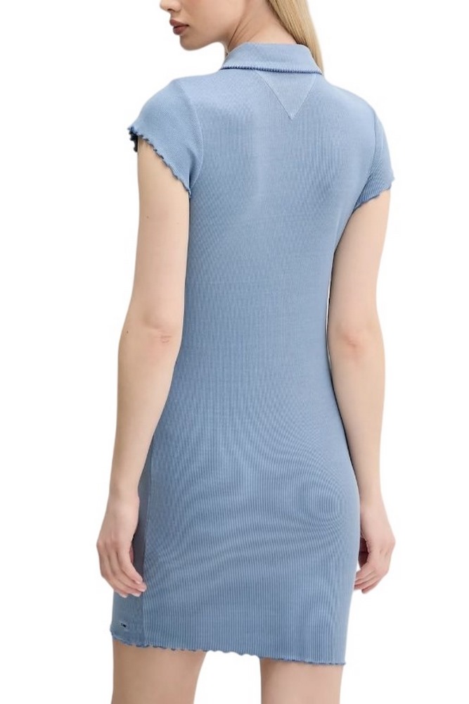 TOMMY JEANS GMD RIB POLO SS DRESS ΦΟΡΕΜΑ ΓΥΝΑΙΚΕΙΟ BLUE