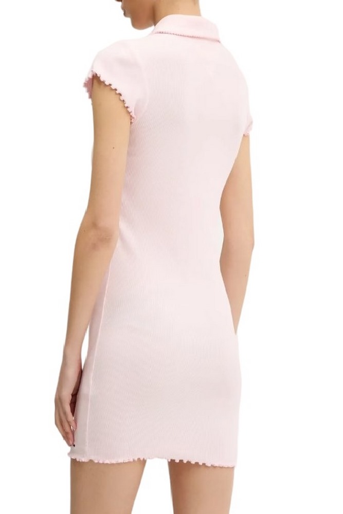 TOMMY JEANS GMD RIB POLO SS DRESS ΦΟΡΕΜΑ ΓΥΝΑΙΚΕΙΟ PINK