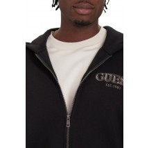 GUESS ZIP BASIC SWEATSHIRT ΖΑΚΕΤΑ ΦΟΥΤΕΡ ΑΝΔΡΙΚΗ BLACK