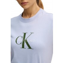 CALVIN KLEIN JEANS HR CLSSC MNLG CNC T-SHIRT ΜΠΛΟΥΖΑ ΓΥΝΑΙΚΕΙΑ BLUE
