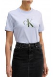 CALVIN KLEIN JEANS HR CLSSC MNLG CNC T-SHIRT ΜΠΛΟΥΖΑ ΓΥΝΑΙΚΕΙΑ BLUE