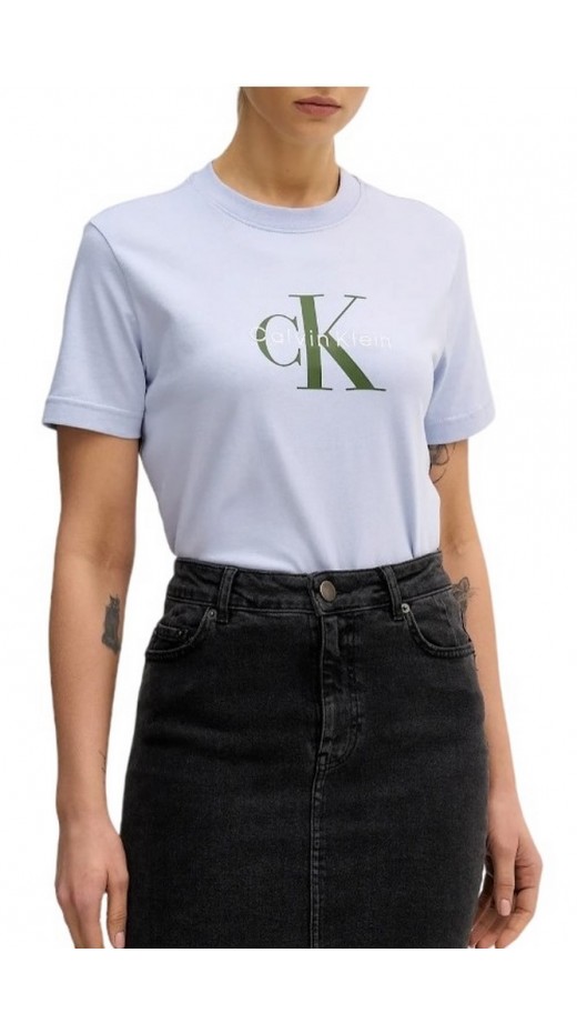 CALVIN KLEIN JEANS HR CLSSC MNLG CNC T-SHIRT ΜΠΛΟΥΖΑ ΓΥΝΑΙΚΕΙΑ BLUE