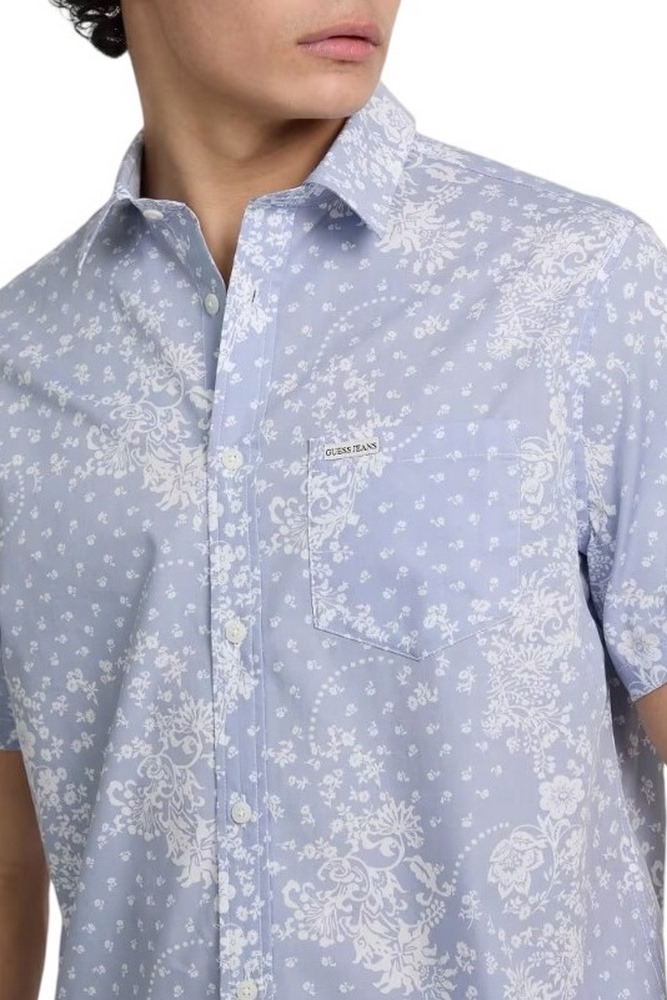 GUESS REG PKT COLLAR POPELINE ΠΟΥΚΑΜΙΣΟ ΑΝΔΡΙΚΟ CIEL