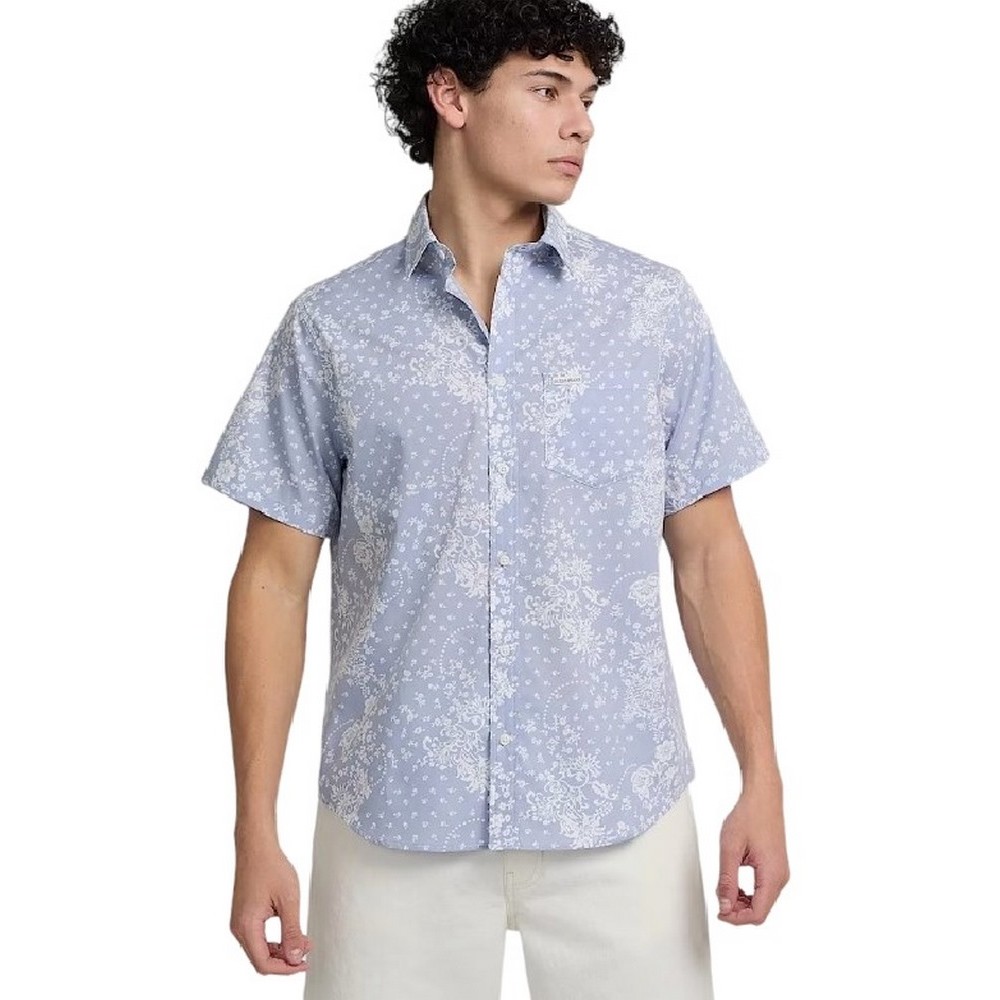 GUESS REG PKT COLLAR POPELINE ΠΟΥΚΑΜΙΣΟ ΑΝΔΡΙΚΟ CIEL