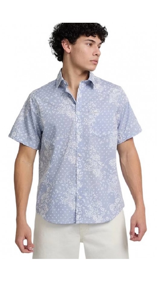 GUESS REG PKT COLLAR POPELINE ΠΟΥΚΑΜΙΣΟ ΑΝΔΡΙΚΟ CIEL