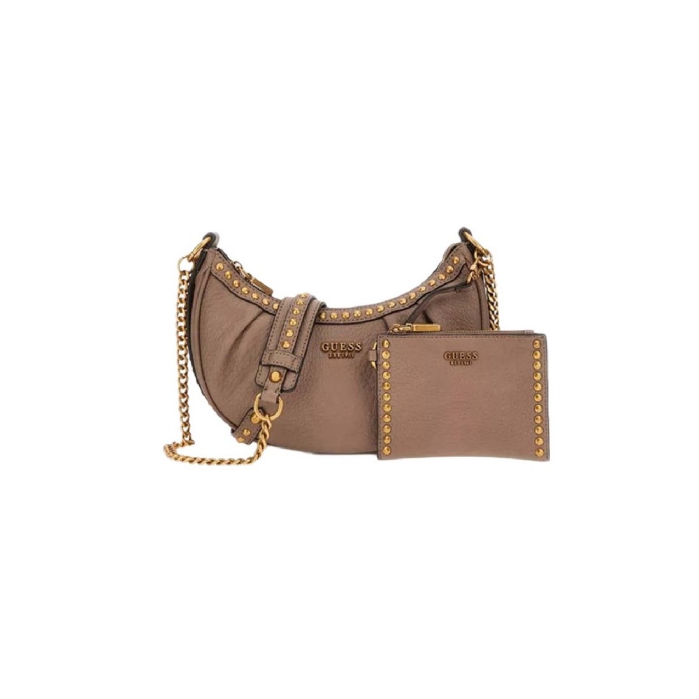 GUESS CLELIA CROSSBODY TOP ΤΣΑΝΤΑ ΓΥΝΑΙΚΕΙΑ GREYSTONE