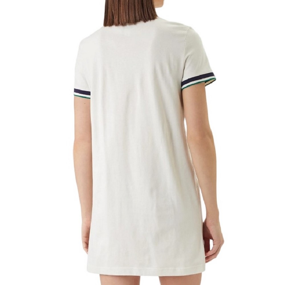 CALVIN KLEIN JEANS CTN MONOGRAM STRIPE TRIM MINI ΦΟΡΜΑ ΓΥΝΑΙΚΕΙΟ OFF WHITE