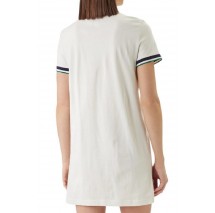 CALVIN KLEIN JEANS CTN MONOGRAM STRIPE TRIM MINI ΦΟΡΜΑ ΓΥΝΑΙΚΕΙΟ OFF WHITE