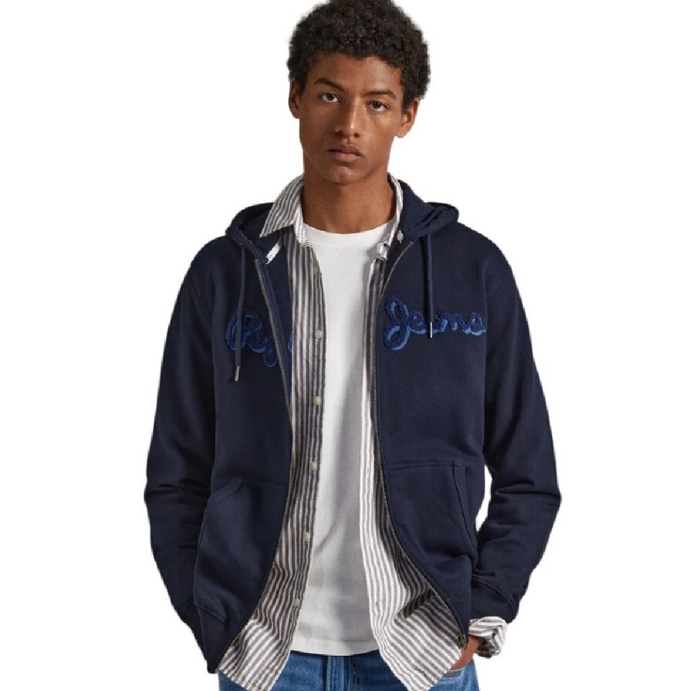 PEPE JEANS E2 DROP 2B RYAN ZIP ΖΑΚΕΤΑ ΦΟΥΤΕΡ ΑΝΔΡΙΚΗ NAVY