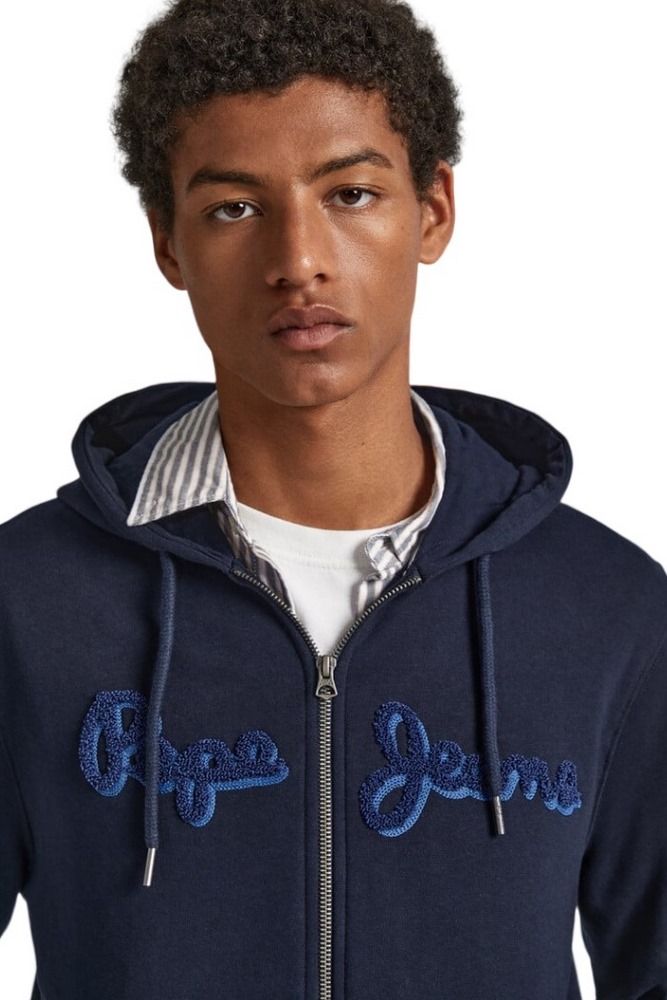 PEPE JEANS E2 DROP 2B RYAN ZIP ΖΑΚΕΤΑ ΦΟΥΤΕΡ ΑΝΔΡΙΚΗ NAVY