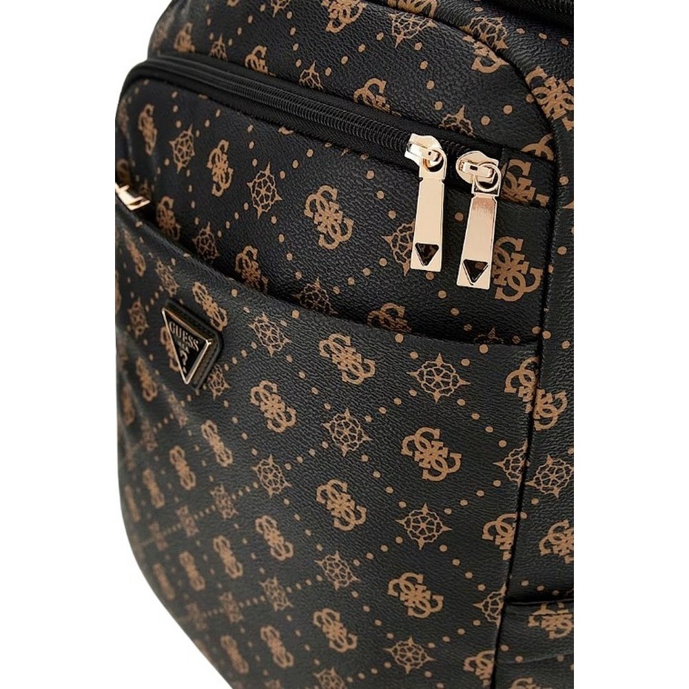 GUESS SILIA DUFFEL BACKPACK ΤΣΑΝΤΑ ΓΥΝΑΙΚΕΙΑ DARK BROWN