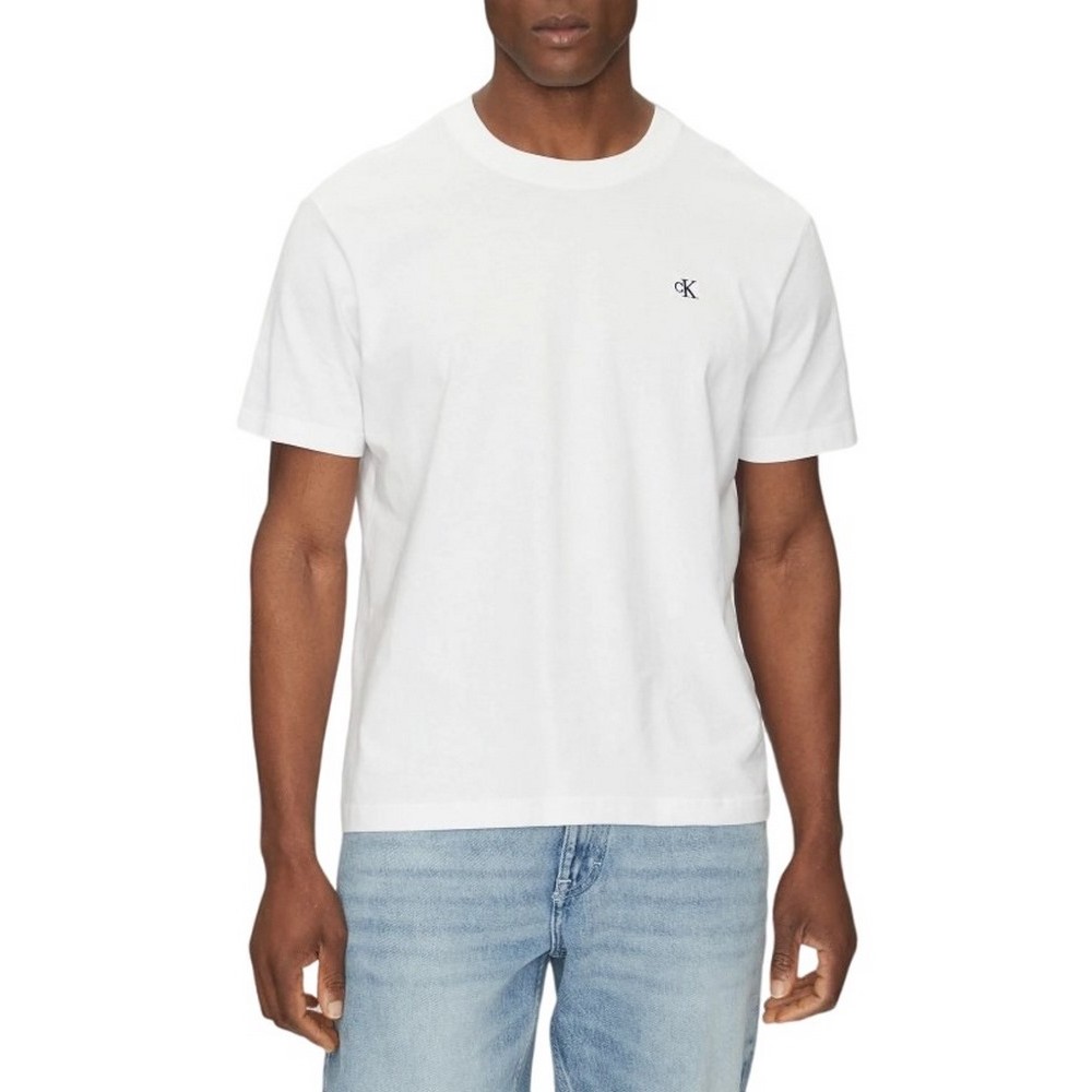 CALVIN KLEIN JEANS SERIF FONT GRAPHIC TEE T-SHIRT ΜΠΛΟΥΖΑ ΑΝΔΡΙΚΗ BRIGHT WHITE
