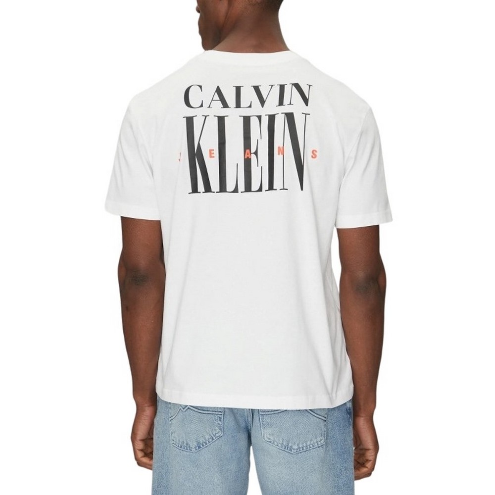 CALVIN KLEIN JEANS SERIF FONT GRAPHIC TEE T-SHIRT ΜΠΛΟΥΖΑ ΑΝΔΡΙΚΗ BRIGHT WHITE