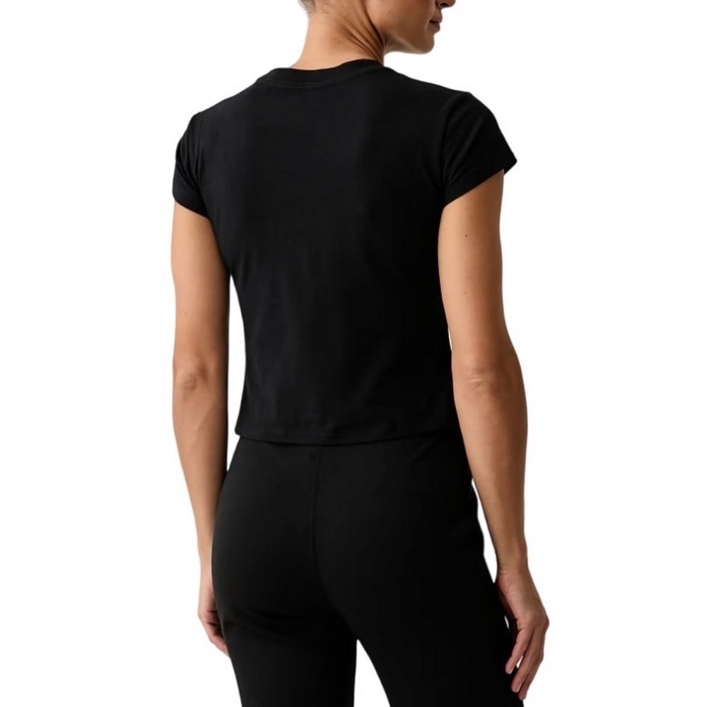 CALVIN KLEIN JEANS SLIM FIT BABY MONOLOGO SCRIPT T-SHIRT ΜΠΛΟΥΖΑ ΓΥΝΑΙΚΕΙΑ BLACK