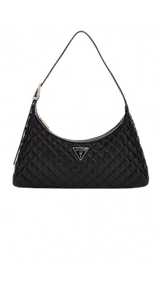 GUESS ECO RIANEE SHOULDER BAG ΤΣΑΝΤΑ ΓΥΝΑΙΚΕΙΑ BLACK