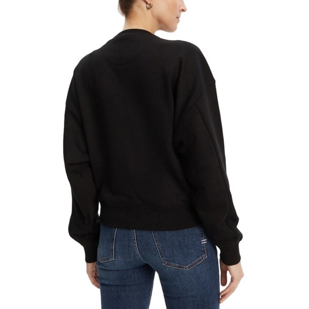 GUESS CN 4G LOGO HOTFIX SWEATSHIRT ΜΠΛΟΥΖΑ  ΦΟΥΤΕΡ ΓΥΝΑΙΚΕΙΑ BLACK