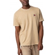 TOMMY JEANS RLX  LABEL TEE T-SHIRT ΜΠΛΟΥΖΑ ΑΝΔΡΙΚΗ TAN