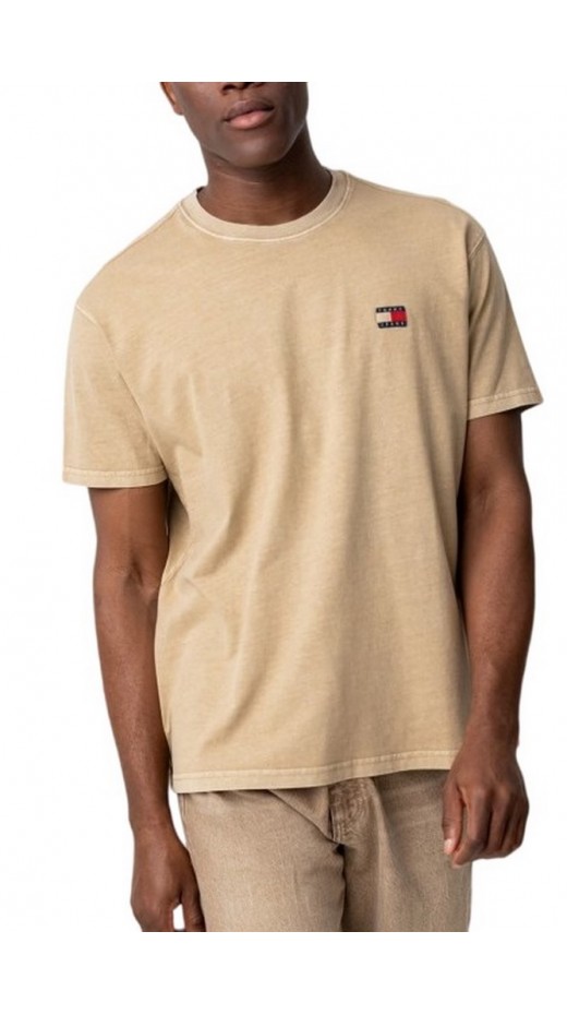 TOMMY JEANS RLX  LABEL TEE T-SHIRT ΜΠΛΟΥΖΑ ΑΝΔΡΙΚΗ TAN