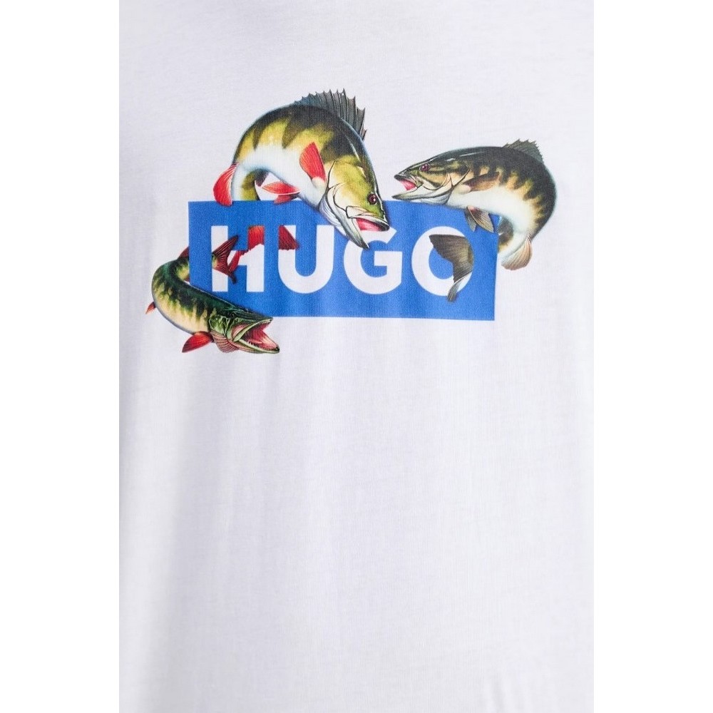 HUGO BOSS JERSEY NALOTRIX T-SHIRT ΜΠΛΟΥΖΑ ΑΝΔΡΙΚΗ OFF WHITE