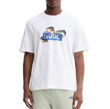 HUGO BOSS JERSEY NALOTRIX T-SHIRT ΜΠΛΟΥΖΑ ΑΝΔΡΙΚΗ OFF WHITE