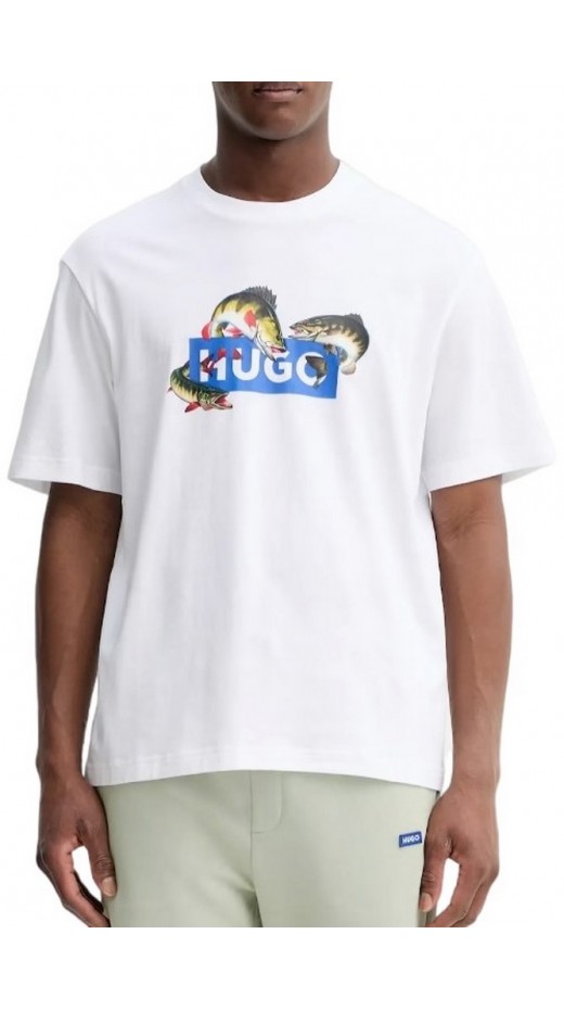 HUGO BOSS JERSEY NALOTRIX T-SHIRT ΜΠΛΟΥΖΑ ΑΝΔΡΙΚΗ OFF WHITE