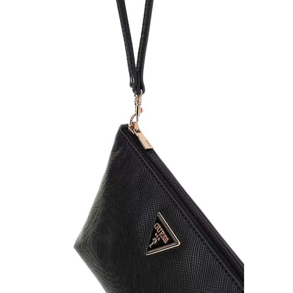 GUESS LAUREL II SLG WRISTLET POUCH ΤΣΑΝΤΑ ΓΥΝΑΙΚΕΙΑ BLACK
