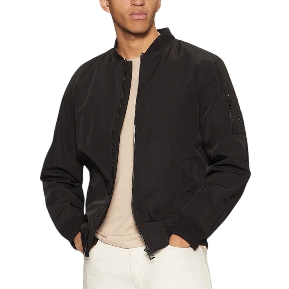 GUESS SATIN BOMBER ΜΠΟΥΦΑΝ ΑΝΔΡΙΚΟ BLACK