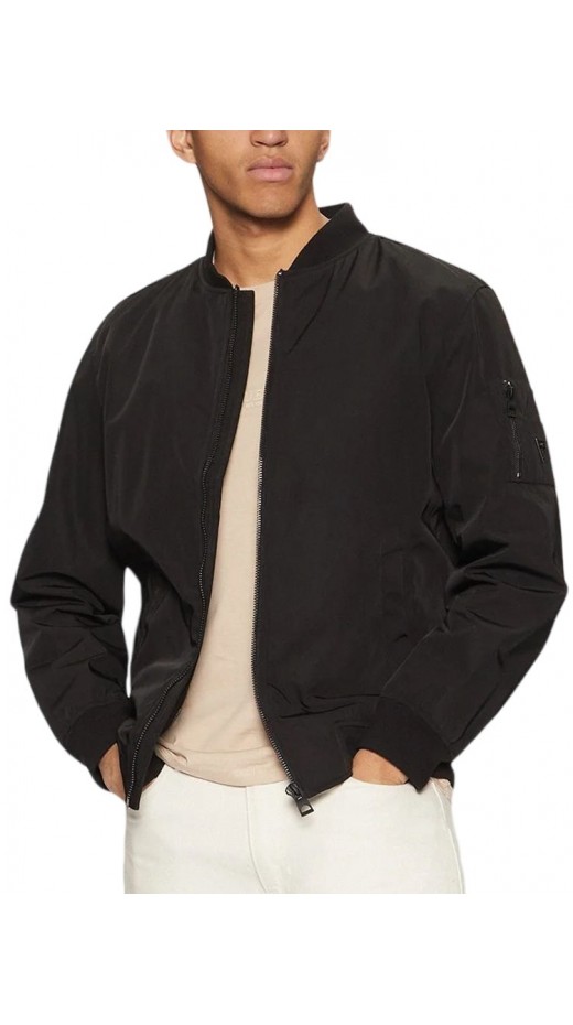 GUESS SATIN BOMBER ΜΠΟΥΦΑΝ ΑΝΔΡΙΚΟ BLACK
