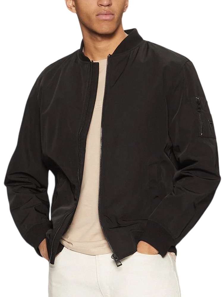 GUESS SATIN BOMBER ΜΠΟΥΦΑΝ ΑΝΔΡΙΚΟ BLACK