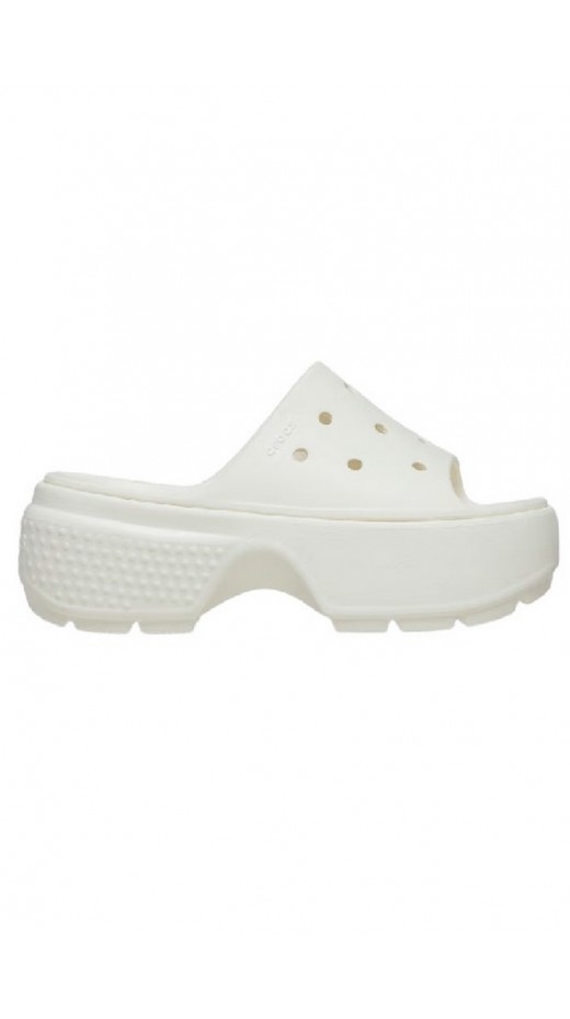 CROCS STOMP SLIDE 209346 ΠΑΝΤΟΦΛΑ ΓΥΝΑΙΚΕΙΑ OFF WHITE