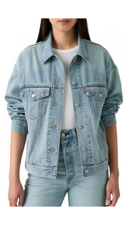 LEVIS® 90S TRUCKER LIGHT WORN IN ΤΖΙΝ ΜΠΟΥΦΑΝ ΓΥΝΑΙΚΕΙΟ LIGHT INDIGO